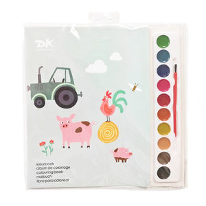 Vendita calda educativo acqua di colorazione Doodle Set pittura libro di disegno con vernici Semi-secche Set di colori materiali di carta - Product Image 1