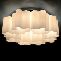 Lustre de plafond créatif rétro français en verre nuage de forme irrégulière pour salon, restaurant, bar, entrée, chambre