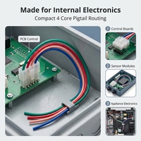 Cable de Conexión de 4 Pines y 4 Hilos con Código de Color y Extremo Abierto para Módulos de Control PCB y Sensores