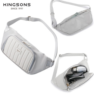 Kingsons Women's Chest Bag Lightweight Zipper Crossbody Bag For Business Travel Solid Color Fashionable Phone Bag - Product Image 4
