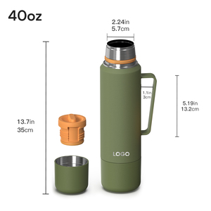 Hồng ling 40oz du lịch Mug với 2 Stackable ly BPA free 304 thép xoay cap <span class=keywords><strong>Silicone</strong></span> Vòng sửa chữa Ly 3 xử lý bán buôn - Product Image 5