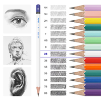 Nouveau Offre Spéciale Arrtx ADP-012B 14 pièces 2B Art croquis crayons ensemble professionnel pour artistes ensemble de papeterie