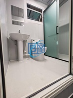 Maison modulaire connectée de 40 pieds, respirante et épaissie, à toit plat, idéale pour les étudiants