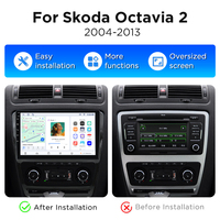 Junsun 2 Din Android Bluetooth CarPlay Radio Mobil Untuk SKODA Octavia 2 A5 2008-2013 Sistem Navigasi GPS Mobil Pemutar Multimedia