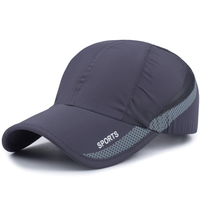 Chapeaux de baseball d'été en microfibre avec logo personnalisé à 5 panneaux Casquettes de course à pied en maille