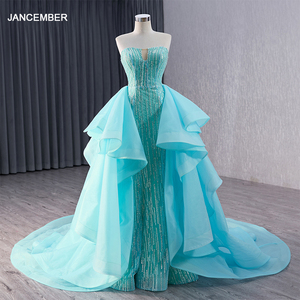 Cyan Dress - A-Line Square Collar Ruffle Sleeve