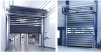 Pintu Garasi Aluminium Elektrik Model Shutter, Penjualan Terlaris dari Supplier, Pintu Garasi Eksterior Rumah dengan Kaca Ganda