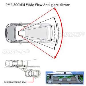 Espejo Retrovisor de Gran Angular para Auto, Plegable en Tres Partes, Superficie Curva Ajustable - Product Image 6