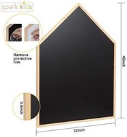 202406 enfants Double face cadre en bois maison en forme de dessin magnétique tableau blanc pour enfants salle de jeux pour tout-petits