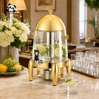 Distributeur de boissons en gros, distributeur de boissons commercial en acier inoxydable doré avec tube à glace pour hôtel, buffet, restauration CE