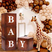 Boîte à lettres pour nom de bébé, 4 pièces, boîte transparente pour révélation du sexe, pour anniversaire, mariage, fête prénatale, décoration de fête, fournitures de fête