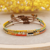 Go2boho Bracelet Femme Perles Miyuki Colorées Fait Main Réglable Qualité Bijoux Mode