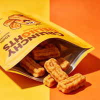 Sachet d'emballage alimentaire personnalisé imprimé, pochette refermable mate résistante à l'humidité avec trou pour biscuits