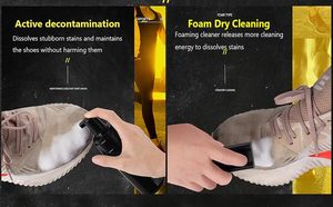 Sepatu Formula alami dan Busa Pembersih Sneaker cair Set sampo perawatan Membersihkan dengan Kit cairan sikat - Product Image 4