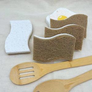 Phân Hủy Sinh Học Tự Nhiên Nhà Bếp Miếng Bọt Biển Ủ Cellulose Dừa Scrubber Miếng Bọt Biển Sinh Thái Thân Thiện Với Bọt Biển Cho Các Món Ăn - Product Image 2