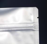 Sachet Doypack Personnalisé en Aluminium Plat Argenté Imprimé avec Logo, Scellable à Chaud, Fermeture Zip, Anti-Humidité, Stratifié, Jetable