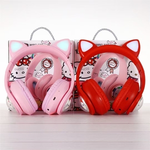 Audífonos CYY Kitty <span class=keywords><strong>Mario</strong></span> <span class=keywords><strong>Bros</strong></span>, Lindos Audífonos Inalámbricos con Diseño de Dibujos Animados para Niñas, Audífonos con Orejas de <span class=keywords><strong>Gato</strong></span>, Audífonos con Cable para Música - Product Image 6