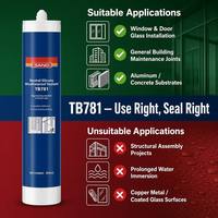 Scellant silicone neutre SANVO de qualité plafond TB781, norme JC/T 485, monocomposant pour panneaux de plafond en aluminium, usage construction
