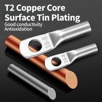 CNXI Cosses de compression longues DIN46235 pour bornes de batterie électriques, câbles en cuivre, connecteurs à un trou, cosses à sertir