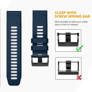 Correas de Reloj de Silicona Suave de 2 Tonos de Color Eraysun, Fáciles de Colocar, Repuesto para Garmin Fenix 6/Fenix 6 Pro/Forerunner <span class=keywords><strong>935</strong></span>/Fenix 5 Plus - Product Image 3