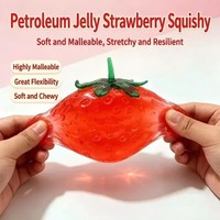 Balle anti-stress souple Vaseline Fraise sans rebond, jouet sensoriel ASMR pour la décompression et le soulagement du stress