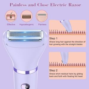 Épilateur électrique 3 en 1 pour femmes, tondeuse pour poils du pubis avec écran LED, kit de toilettage bikini sans fil - Product Image 5