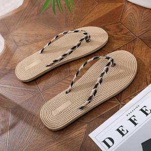 Nuovi Sandali Estivi da Uomo in <span class=keywords><strong>Paglia</strong></span> Intrecciata, <span class=keywords><strong>Ciabatte</strong></span> Basse Semplici, <span class=keywords><strong>Infradito</strong></span> Casual da Spiaggia alla Moda per Esterni - Product Image 1
