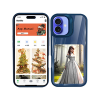 Étui de téléphone portable avec écran E Ink NFC de luxe à la mode pour iPhone 16/15/14/13, motifs DIY, 4 couleurs, écran antichoc