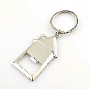 Wholesale Blank Bottle Opener <b>Keychain</b> Custom 3d Metal Key Chains Foot Guitar Bottle Opener Key Rings Gifts House Shape <b>Keychain</b> - Product Image 1