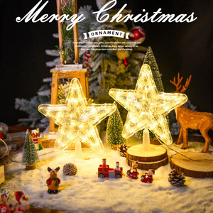 Étoile lumineuse en acrylique pour le sommet de l'arbre de Noël, décoration de fête de Noël - Product Image 4