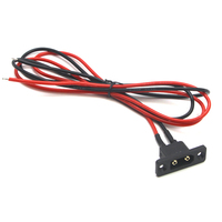 Amass XT90E-M Stecker, männlicher Batterieanschluss, montierbares Pigtail-Kabel, XT90 Panel-Mount-Stecker mit 30 cm Kabel für RC Lipo Akku