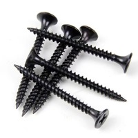 Vis à tête trompette pour cloisons sèches 3,5x25mm (1 po), filetage grossier, phosphatée noire, pour plaques de plâtre et montants en bois