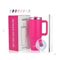 Toptan 40oz paslanmaz çelik saplar Tumbler 30 oz sıcak termal kahve kupa su şişesi Metal payet kapağı ile özelleştirilebilir