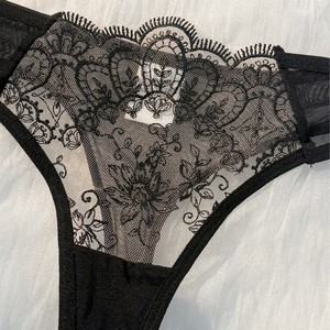 Ensemble de Lingerie en Dentelle pour Femme, Broderie 3D, avec Armatures, Transparent, Respirant, Effet Léger de Maintien, 2 Pièces, Confortable, Vente en Gros, OEM ODM - Product Image 6