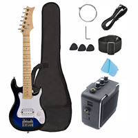 Distribute Solid Wood Children Guitar with H-Pickup 6-String 30 Inch 5 Digital Amplifier with Accessories
