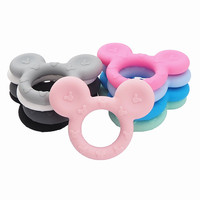 Jouet sensoriel en silicone de qualité alimentaire, sans BPA, écologique, pour nouveau-né, hochet à mâcher, breloques, anneaux, jouets en forme d'animaux, bracelet pour bébé