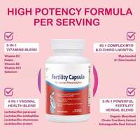 Capsules à base de plantes pour la fertilité féminine, marque privée, soutien immunitaire, stimulation énergétique, 60 capsules/flacon, service OEM ODM personnalisé
