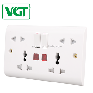 Đôi 13A đa ổ cắm với 2pin đa ổ cắm + Neon tường thiết bị chuyển mạch/nhà ổ cắm/Ổ cắm điện - Product Image 3