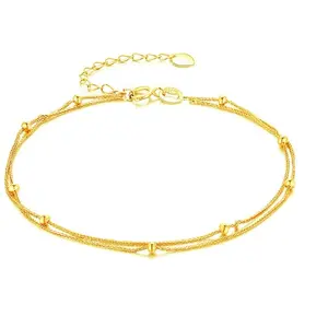 Carline 18k Real Gold Heart Pearl Beads Bracelet Oem Minimalist Jewelry Gold Plated Gold Filled Jewelry Wholesale 3