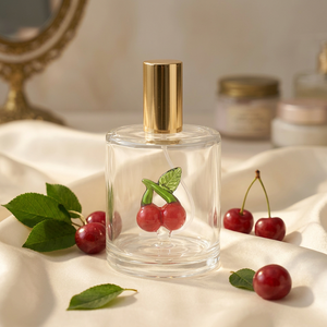 MUB Nuevo Diseño, Botella de Perfume Artesanal de 100 ml con Decoración de Cereza, Admite Diseño Personalizado en el Interior, MOQ 500 Piezas - Product Image 1