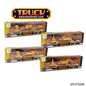 Camión de juguete de aleación a escala 1:87 con remolque para niños, coche de juguete de colección, camión de construcción, camión de bomberos, camión de policía, juguete de metal fundido a presión para niños - Product Image 3