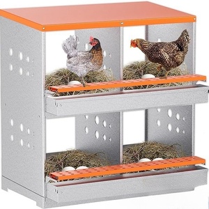 Hot Bán Durable Kim Loại Trứng Đẻ Hộp Dễ Dàng Để Làm Sạch Mạ Kẽm Gà Vịt & Ngỗng Làm Tổ Hộp Điều Kiện Mới - Product Image 5