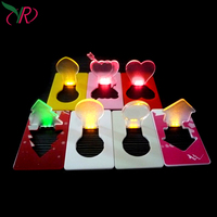 Lampu bohlam led warna kartu kredit/dompet saku Mini lampu bohlam LED