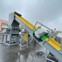 500 kg/h Residuos de plástico HDPE Botella de leche Reciclaje Trituradora Lavadora Secadora