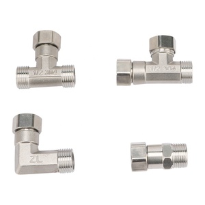 Conector en T Hexagonal de Acero Inoxidable G1/2, Conector de Manguera de Jardín con Rosca Macho/Hembra de 1/2 Pulgadas - Product Image 1