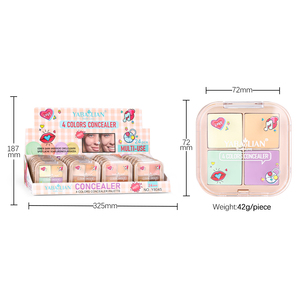 4 Trong 1 Bảo hiểm đầy đủ màu Corrector <span class=keywords><strong>palette</strong></span> 4-in-1 kem che khuyết điểm Contour Cream cho quầng thâm đỏ sáng-Sử dụng nền tảng - Product Image 6