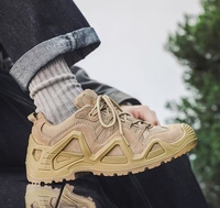 Bottes tactiques basses professionnelles pour hommes, imperméables, respirantes, avec absorption des chocs, pour la randonnée en extérieur et l'entraînement en milieu désertique