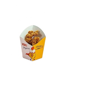 Kotak Kemasan Kertas Kraft Putih Custom Print untuk <span class=keywords><strong>Burger</strong></span>, Hamburger, Cup <span class=keywords><strong>Holder</strong></span>, Makanan Cepat Saji, Kentang Goreng, dan Keripik - Product Image 5