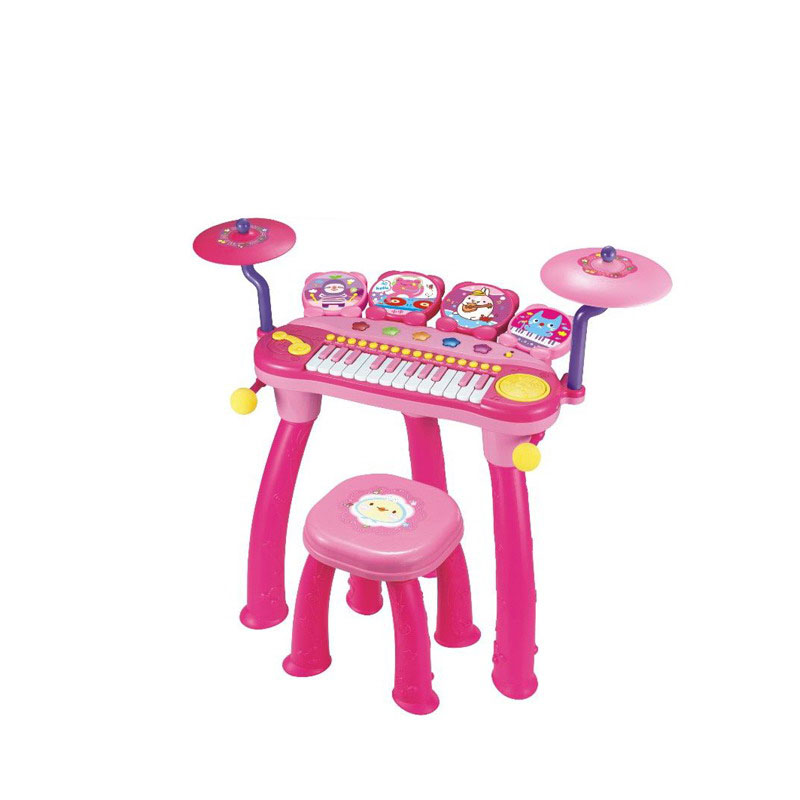 Лидер продаж, музыкальная клавиатура, инструмент для 2 в 1, детская музыкальная игрушка-пианино с барабаном