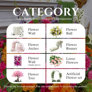 Arrangement de Boules de Fleurs de Roses Rouges en Soie Artificielle de Différentes Tailles Sunwedding, Fait Main pour Décoration de Centre de Table de Mariage - Product Image 5